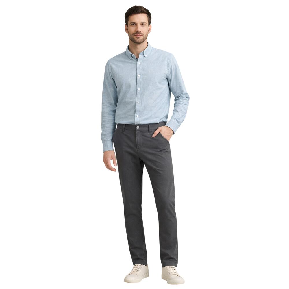 Men’s Gray Slim Fit Stretch Pants 32x30 Approx Casual Workwear